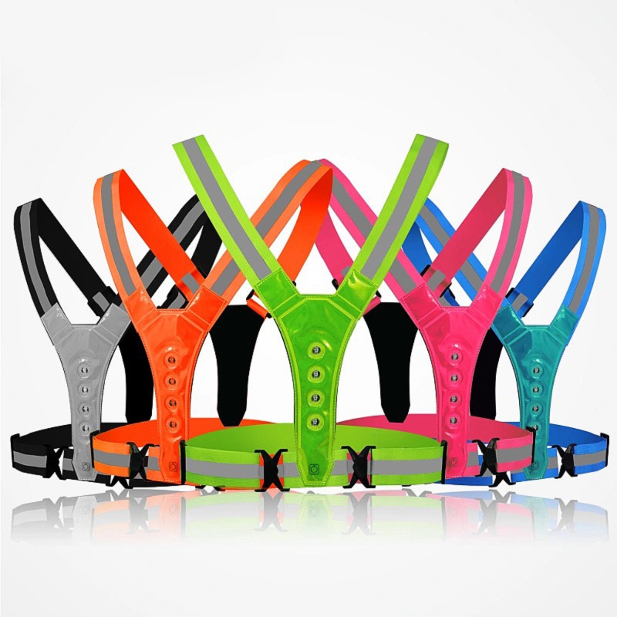 Running Gear Cool - Gilet de sécurité LED réglable pour